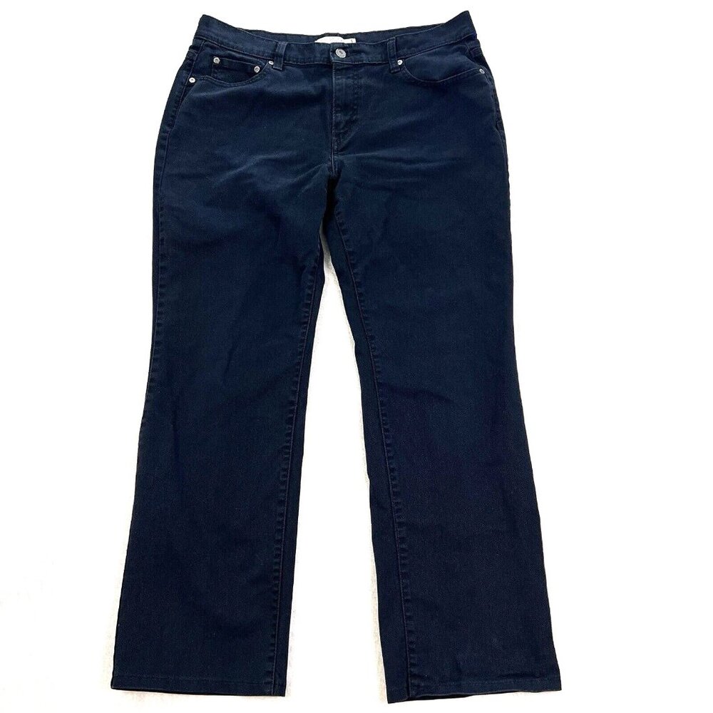 LEVI’S 505 Jeans Black Straight Leg Womens Size 14 M Red Tag Logo Stretch